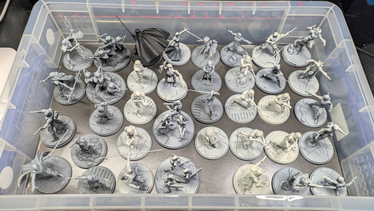 First box - more than half of the models I currently own, ready for paint.