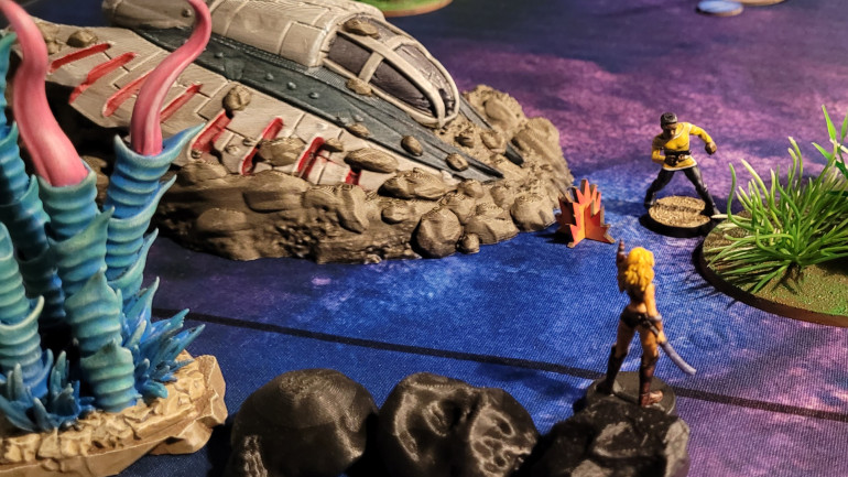 The Explorer Corps Tactical Officer faces off against Barella, who has stubbornly refused to switch sides.