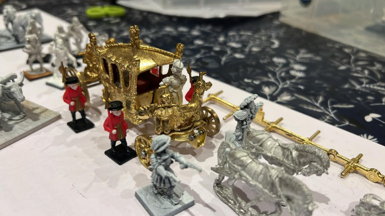 My countess Elizabeth’s royal coach is being made from a 1977 jubilee commemorative die cast model of dear queenies coach. Only £7!