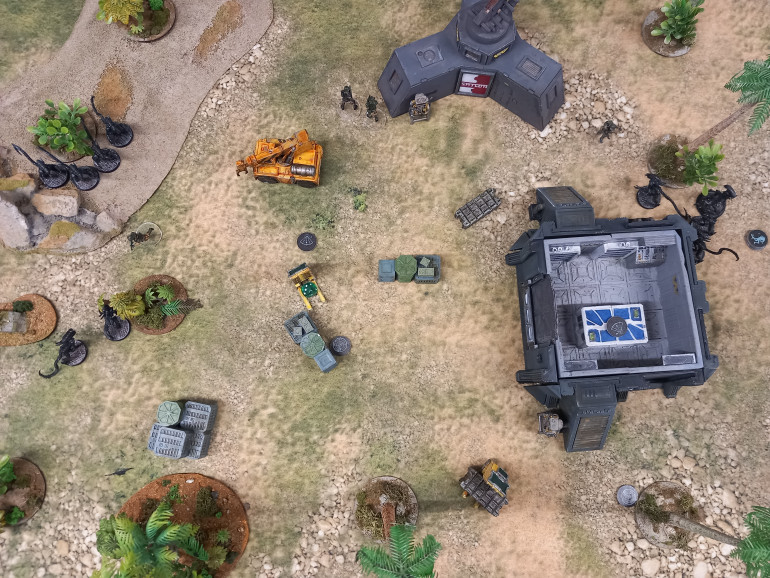 With hero's falling to the weightvof numbers our gallant marines try a tactical retreat but are pursued and cut down. Perhaps command should have taken the threat more seriously and given me more forces. Or perhaps I should have had better luck with spawning critters that just kept coming. Everyone died. I think a replay is in order as this was on a low difficulty setting at the start of the campaign.