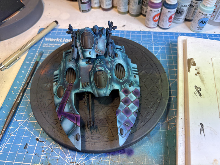 Test of the frisket pattern, colours overall.