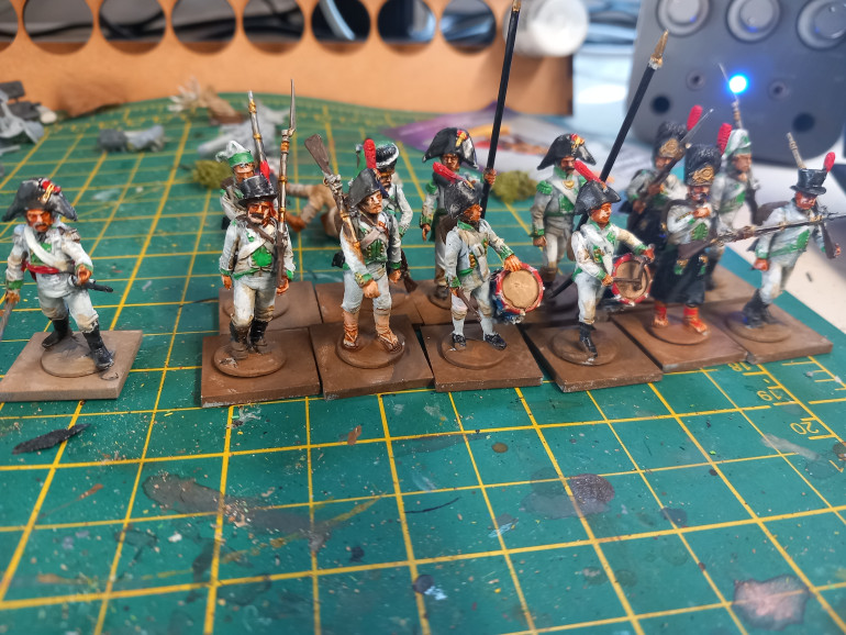 More spanish line infantry. 12 man u it representing the centre company with banners and musicians and a sapper party.