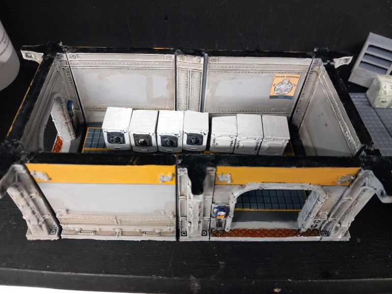 This storage room is used as the vault laundry