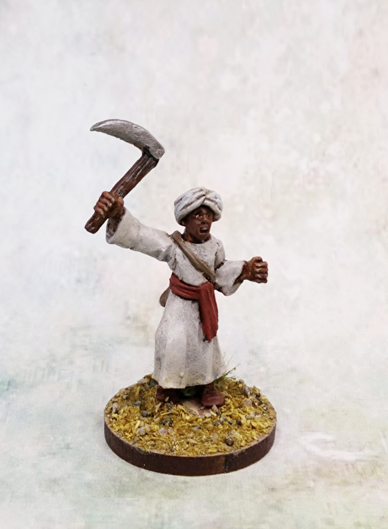 I went for a Mornfang Brown and Cadian Fleshtone mix for the skin colour.