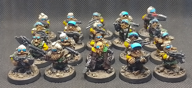 Thought I would paint up some squats I had sitting around in a box, they are a mixture of different makes and styles some are old gw sculpts others are newer sculpts