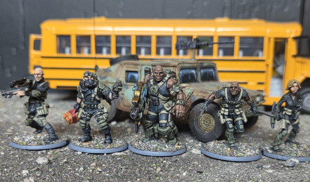 The 2nd and 3rd figures from the left are from the Sedition Wars range.