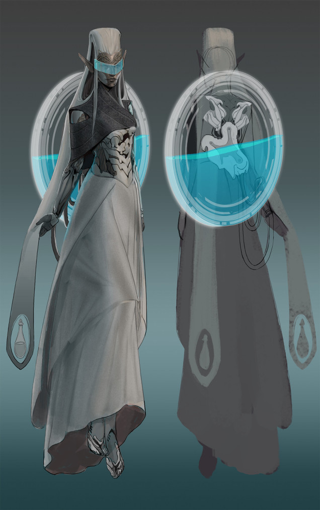 Found this as i was looking for sci fi elves and really liked it. Got a very eastern look, almost monklike. Tried to use it as my inspiration.