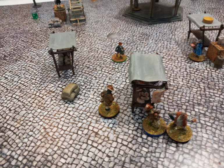 In fights we decided that melee that draw should roll to knock each other out. Dropped cheese should roll in a random direction as well.