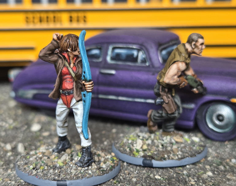 The paint jobs on these two were inspired by the cover art of Dark Conspiracy.