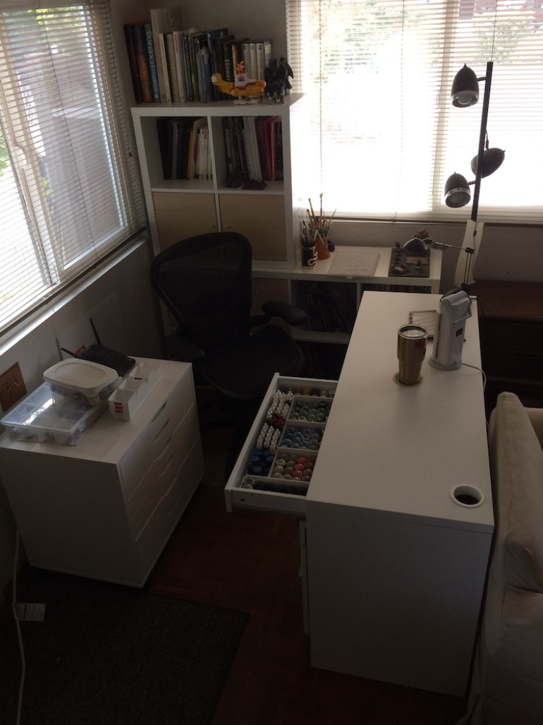 Ah, the old space when I first finished setting it up. So nice and clean, covered in nothing but potential.