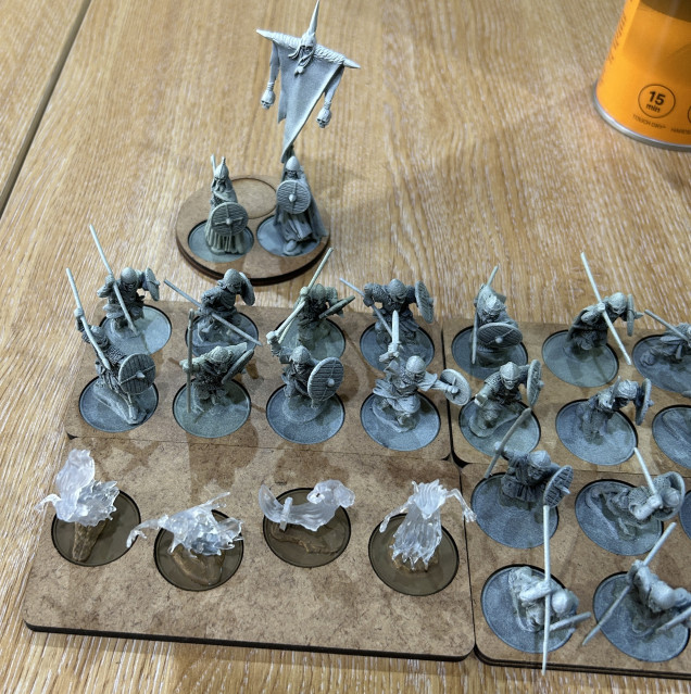 Left flank Spirit host in front of a unit of Draugr Warriors with a Level 2 hero behind