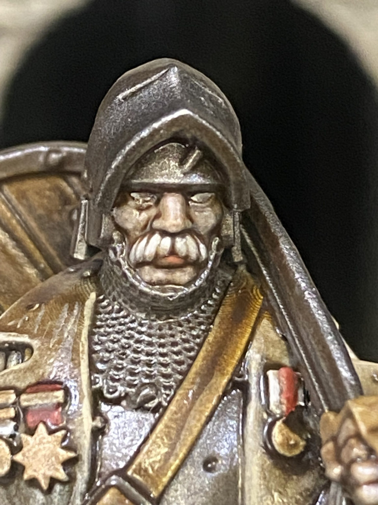 Completely missed a support under the helmet visor, but oh well.  I can't be bothered to go back and re-do it now.  After all this is supposed to be a quick project and not a long, drawn-out behemoth that I so often fall into.   