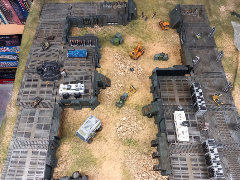 The outskirts of Coney colony. The marines need to find the pass keys to the ops centre and activate a distress beacon. The map has a spawn point gor enemy encounters and just the two objectives. Three tactical locations to help the team and three signals indicating something worth investigating. Will the marines find the pass keys to operations? We will have to see.