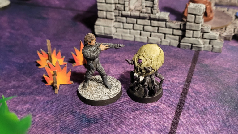 The final showdown, but only one of these guys has a weapon...