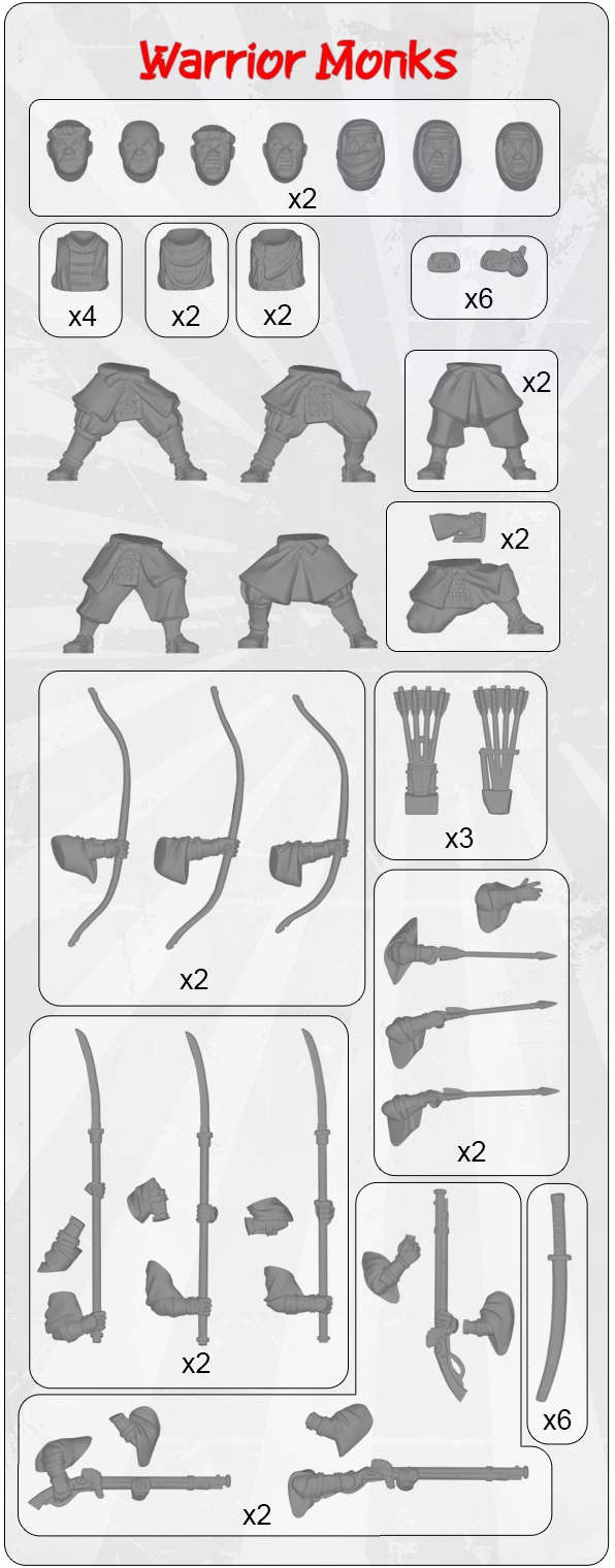 Sohei Warrior Monks Components - FireForge Games