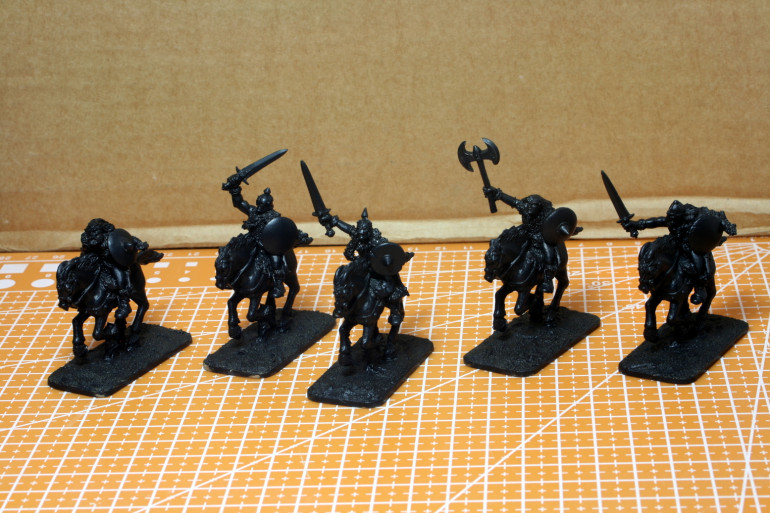 I primed these black, because of the lack of skin showing.