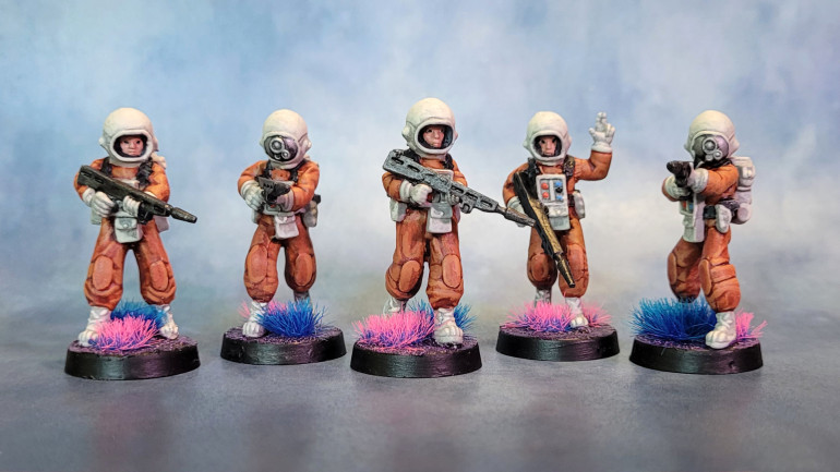 These Colonial Conscripts are a good all-purpose multi-figure unit that can go into almost any force, so I should get a fair amount of mileage out of them.