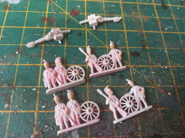 For the artillery I did the recommended head swap for British artillery. This wasn't as fiddly as I thought. It also gives me chance to choose the head position and create something different 