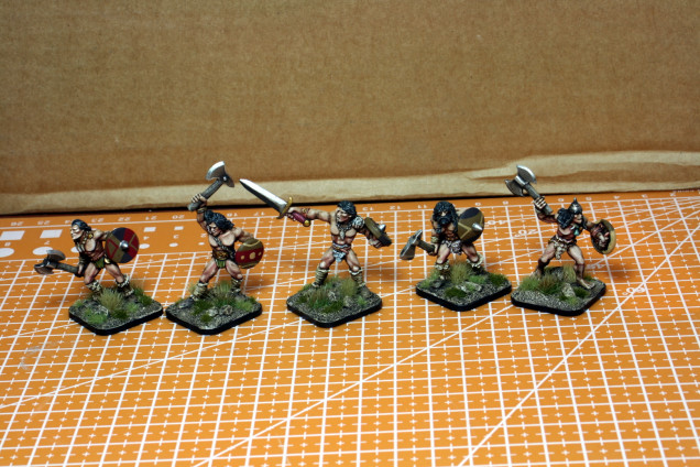 A second unit of Warriors with short weapons.