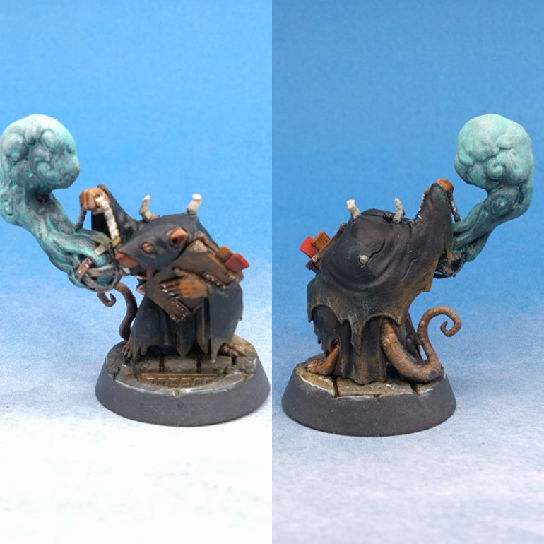 Snapped a back spike off, but looking good enough. Most of the metal work on the incense burners and the sewer grates etc. we're Runelord Brass.