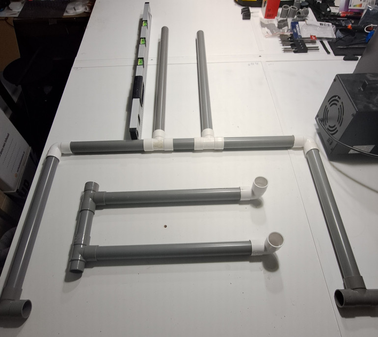 Partially assembled structure