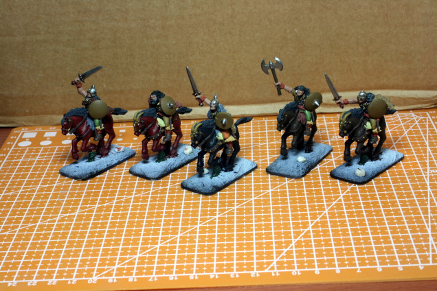 All base colours were painted in; some in contrast and some with normal paints.