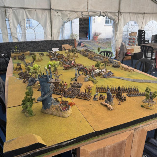 5 years work of fantasy soldiers and terrain making, BOYL 2025 participation game.
