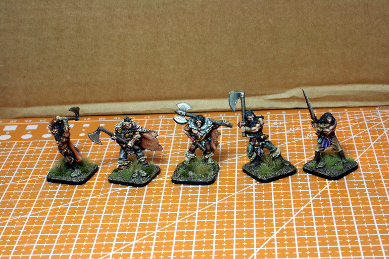 A second unit of warriors with long weapons.