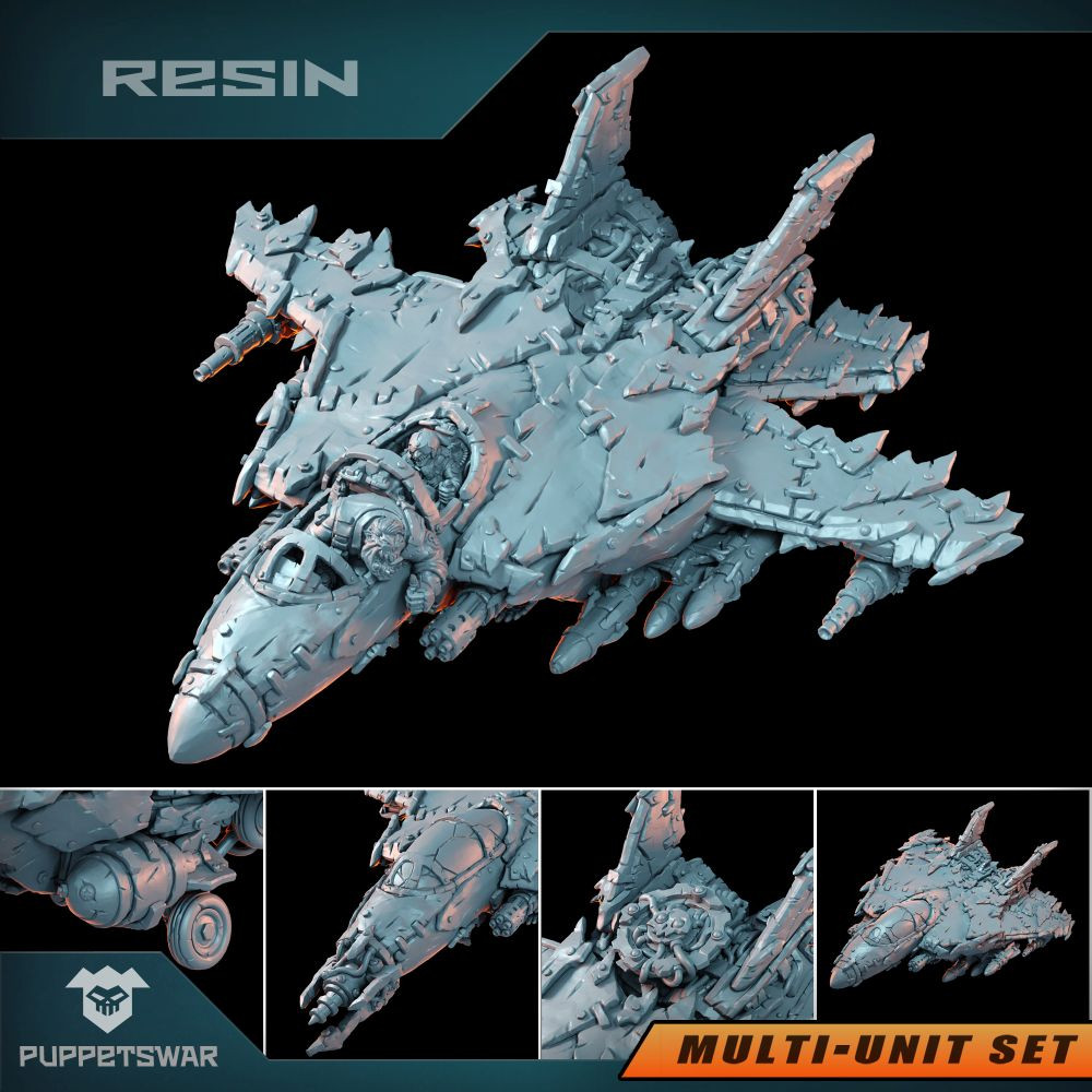 Orc Jetfighter Details - Puppets War