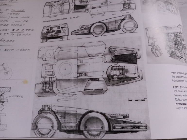 Ron cobbs original apc design for Aliens reimagined in the dark descent video game as the advanced recon carrier. A scout version of the apc