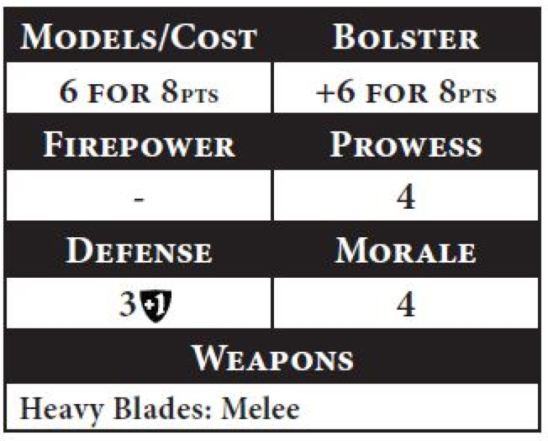 Skirmishers -Elite Footmen