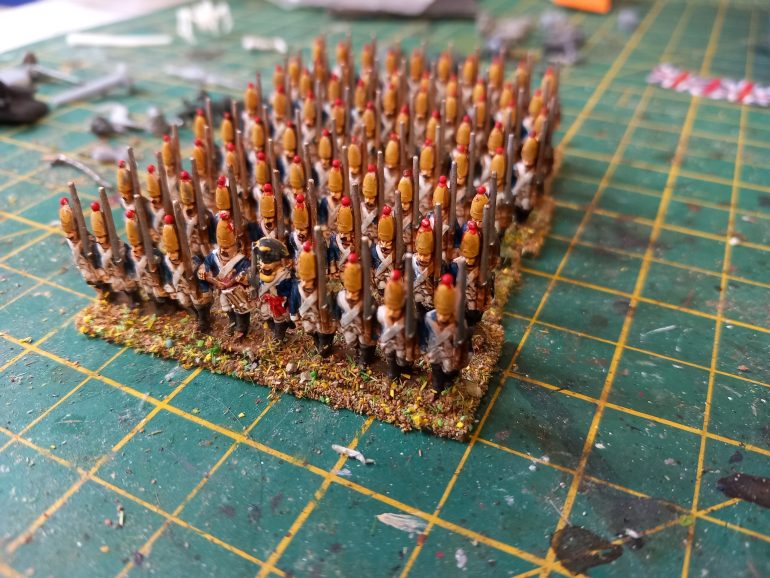 A change from the red coats working on the German units of Von Breymans brigade. Added detail of so many moustaches