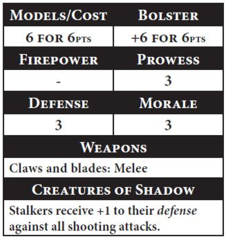 Skirmishers -Stalkers