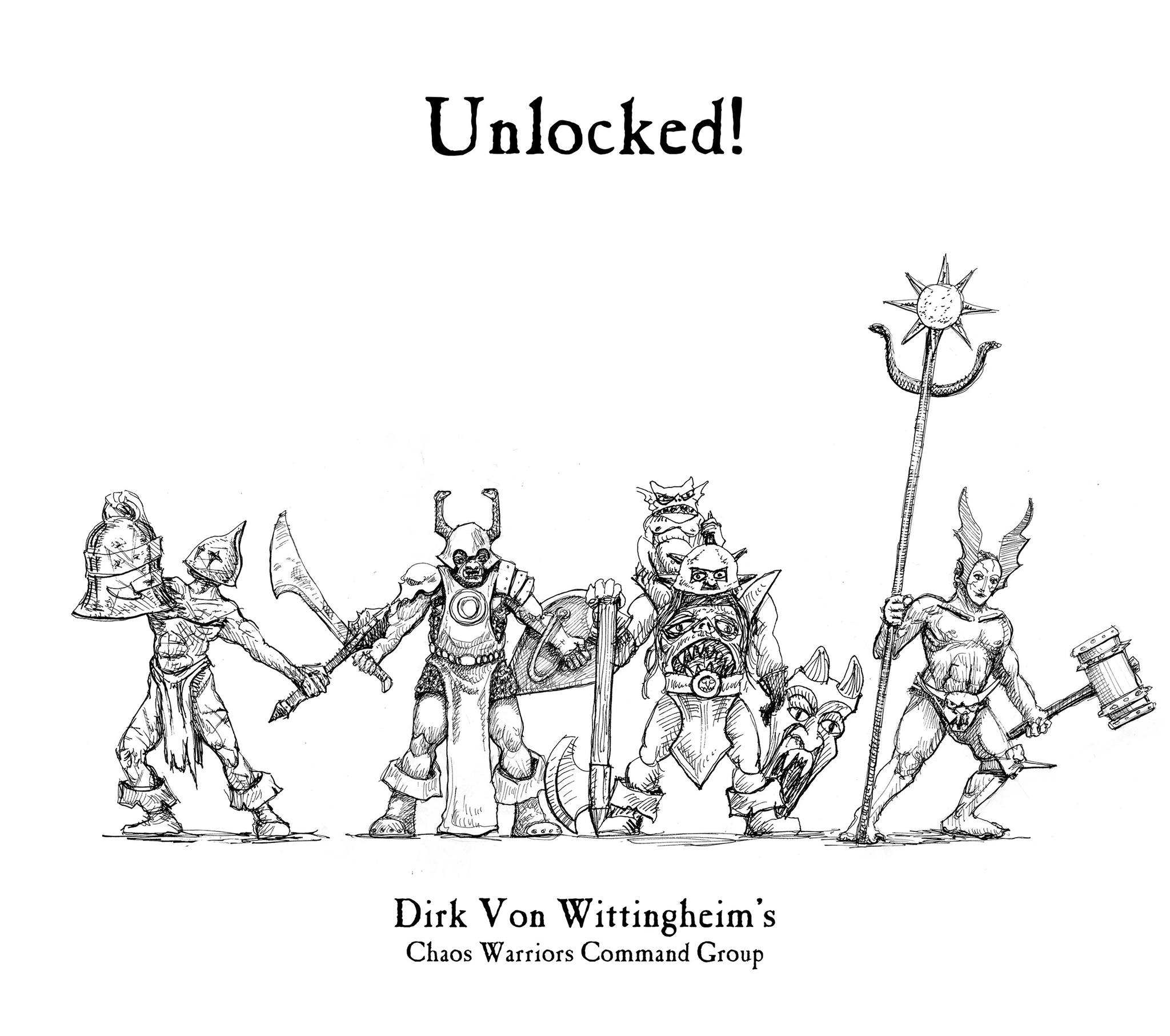 Chaos Warriors Command Group - Heavy Metal Hordes