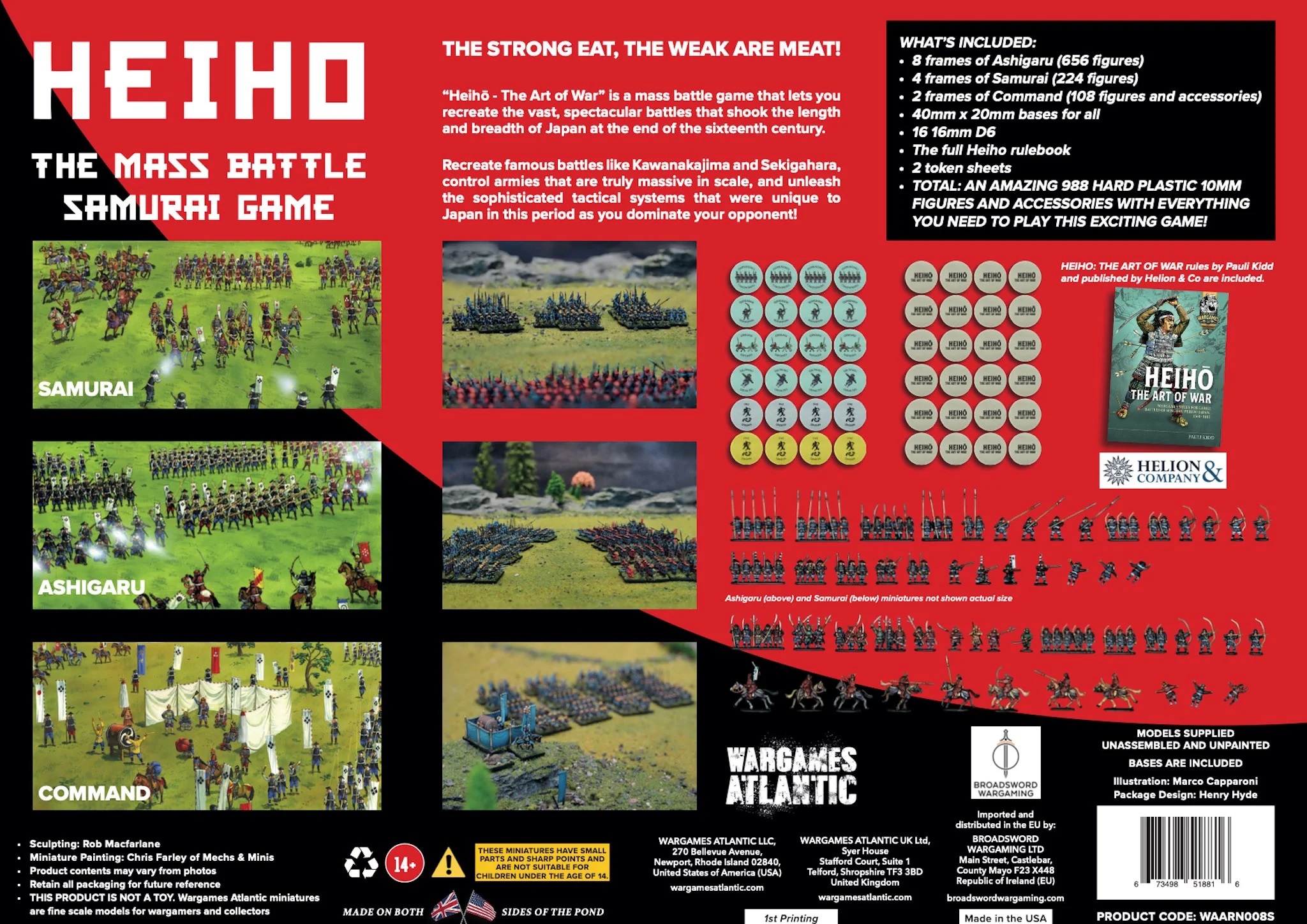 Heiho Game Box Contents - Wargames Atlantic
