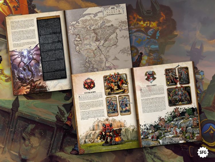 WARMACHINE CORE BOOK STEAMFORGED GAMES – LIBRO PRINCIPALE CON REGOLE E LORE DEI REGNI DI FERRO, 140+ PAGINE ILLUSTRATE