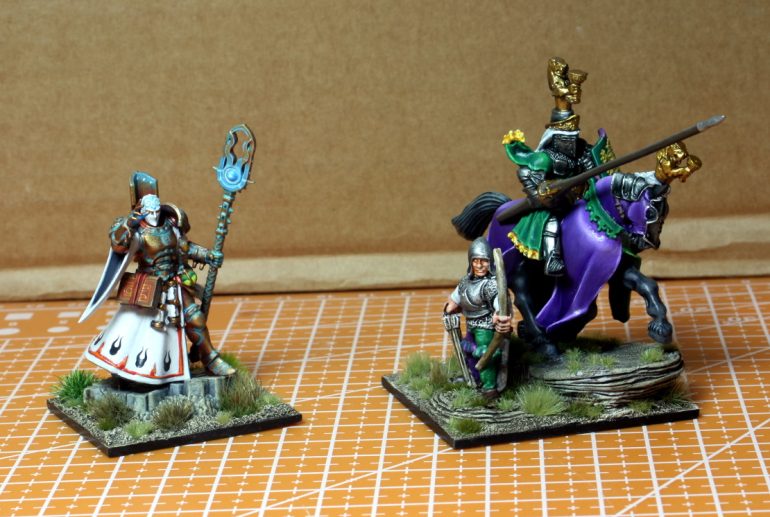 A proxy Ogre Warlock and a proxy Goblin Biggit.