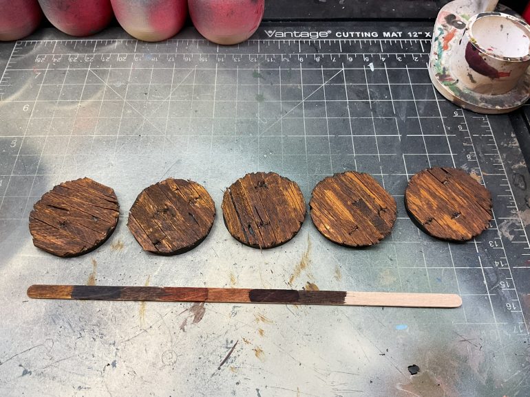 Stained bases