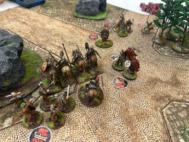 It was a close and bloody game. Lots of interesting battlesboard choices as we both got to grips with some bad dice rolls and our inexperience with playing the game.