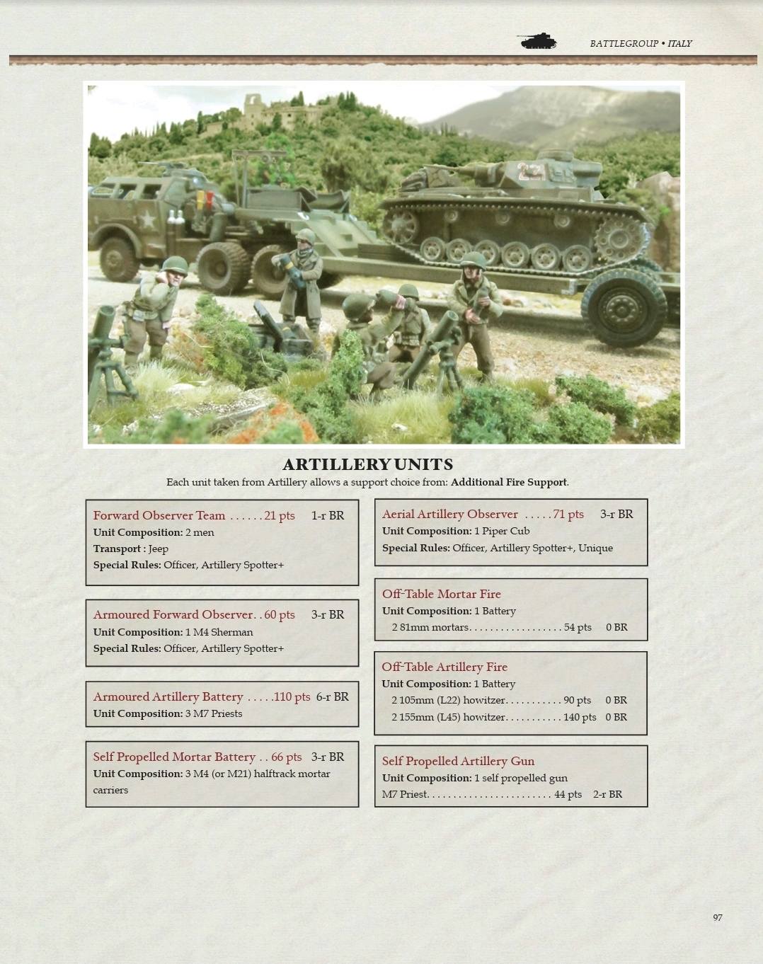 Artillery Support - Battlegroup Italy