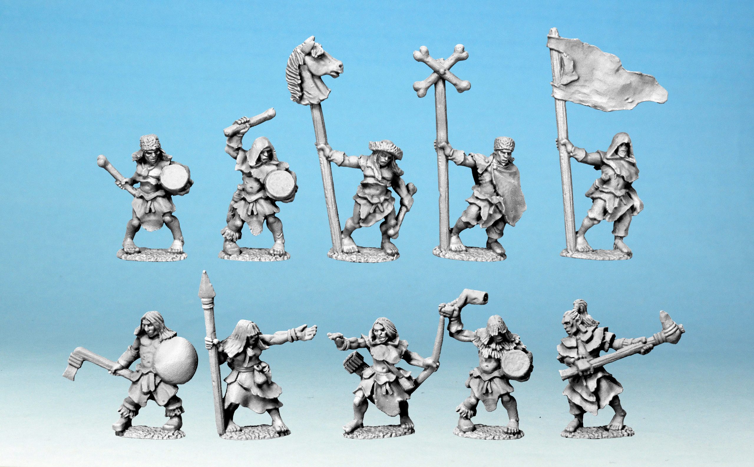 Bogmen Command - Mace Face Miniatures