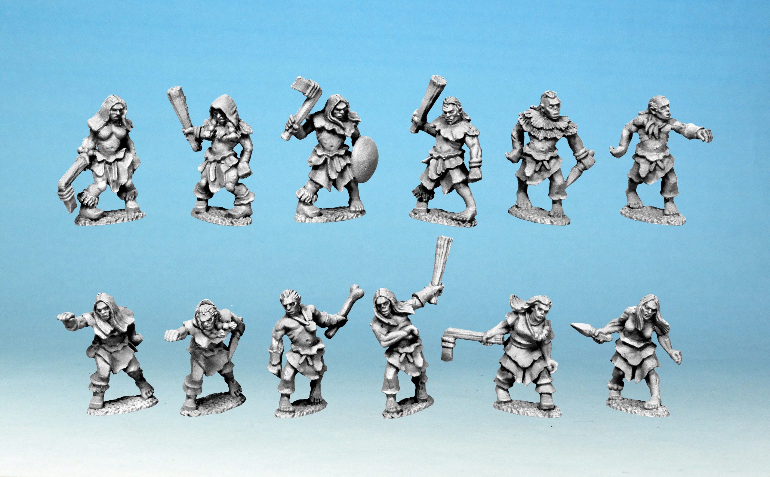 Bogmen with Hand Weapons - Mace Face Miniatures
