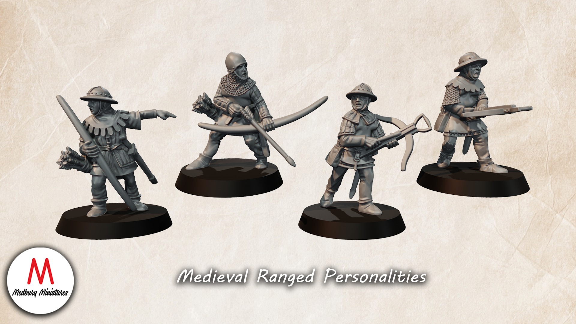 14th Century Archer Characters - Medbury Miniatures