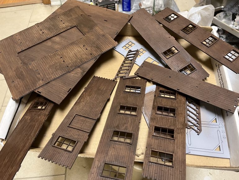 Here are all the other walls and the interior staircase.