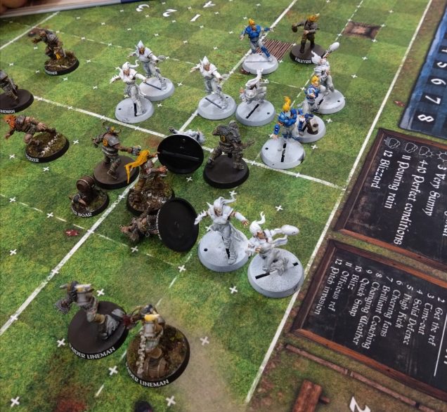 The elves caged up nicely but my Norse players smashed around at the edges.