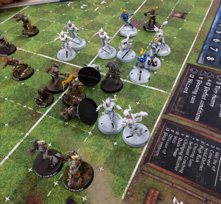 The elves caged up nicely but my Norse players smashed around at the edges.