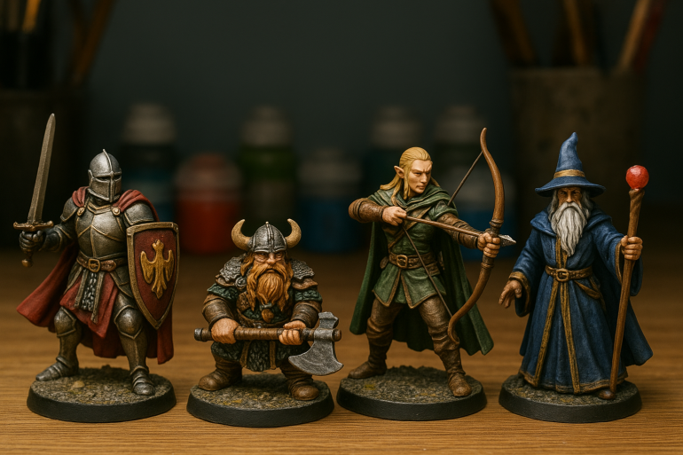 This was my single first try at producing an image of painted miniatures in ChatGPT. They still look fake, but this took seconds to make.