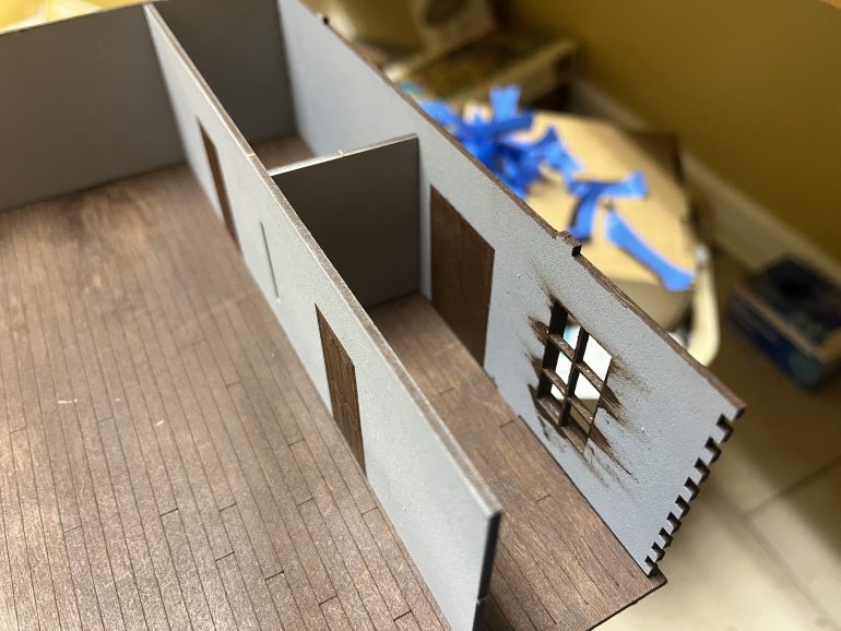 Here’s what the storerooms look like when partially assembled.