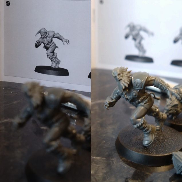 Started with the boars and the Berserkers. Didn't like one having a horned helmet and one just bald. There are other viking helms in the team so wanted the berserkers to be different. They will have ginger hair / beards and the only gingers in the team so they pop out nice and obvious for their position.