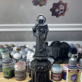 Imperial Saint Statue and Grimdark Fence Painting Comp OCT